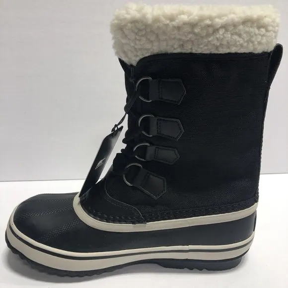 Sorel Women’s Winter Carnival, Black Waterproof Snow Boots, Size 8.5M