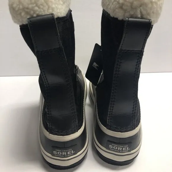 Sorel Women’s Winter Carnival, Black Waterproof Snow Boots, Size 8.5M