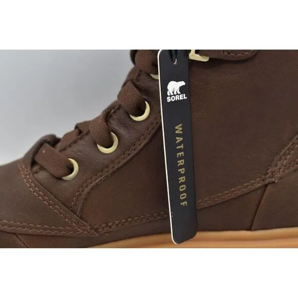 Sorel Womens Size 8 Caribou X Leather Tobacco Gum Waterproof Lace Up Boots