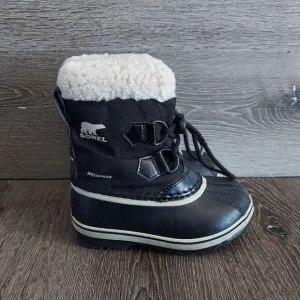 SOREL Yoot Pac Nylon Winter Snow Boots Black Toodler Size 10