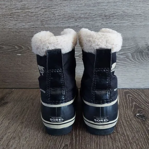 SOREL Yoot Pac Nylon Winter Snow Boots Black Toodler Size 10