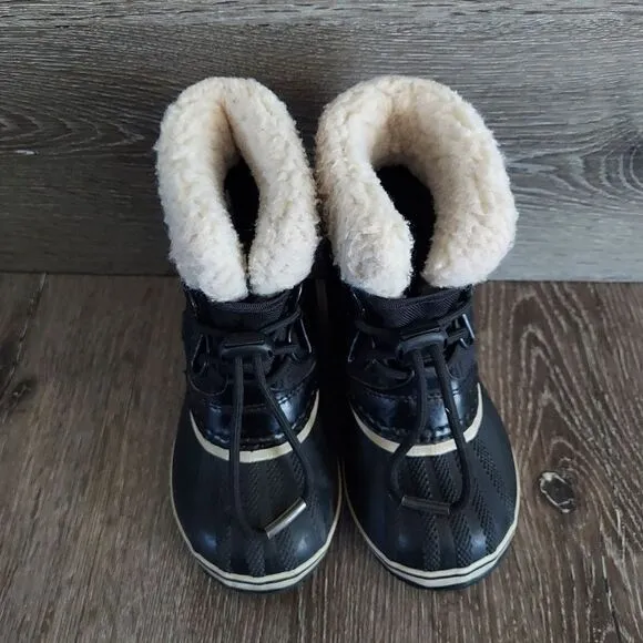 SOREL Yoot Pac Nylon Winter Snow Boots Black Toodler Size 10