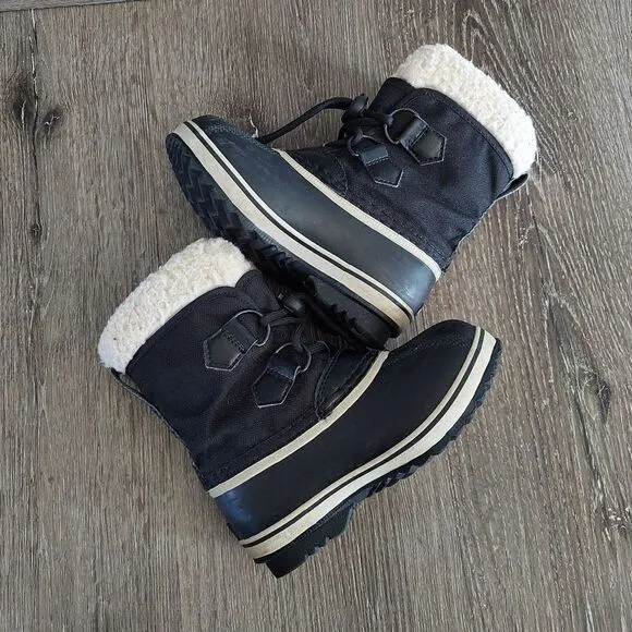 SOREL Yoot Pac Nylon Winter Snow Boots Black Toodler Size 10