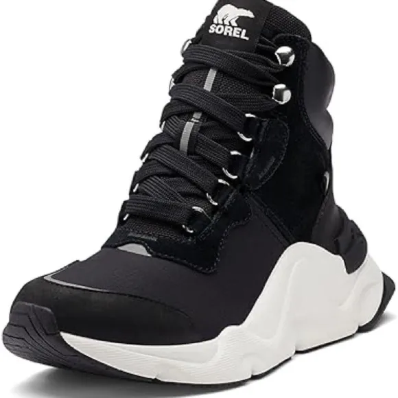 SORELKinetic Impact Conquest Black Sea Salt Waterproof Sneaker Boots Size 9
