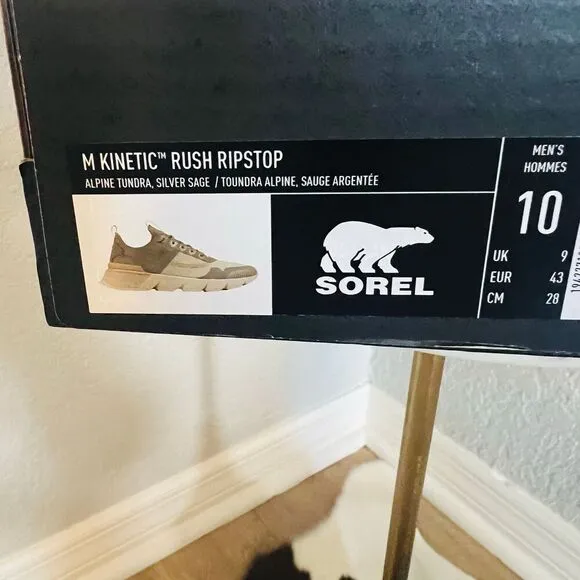 SOREL Kinetic Rush Ripstop Sneaker Tennis Shoes, Green, Size 7.5, NWT
