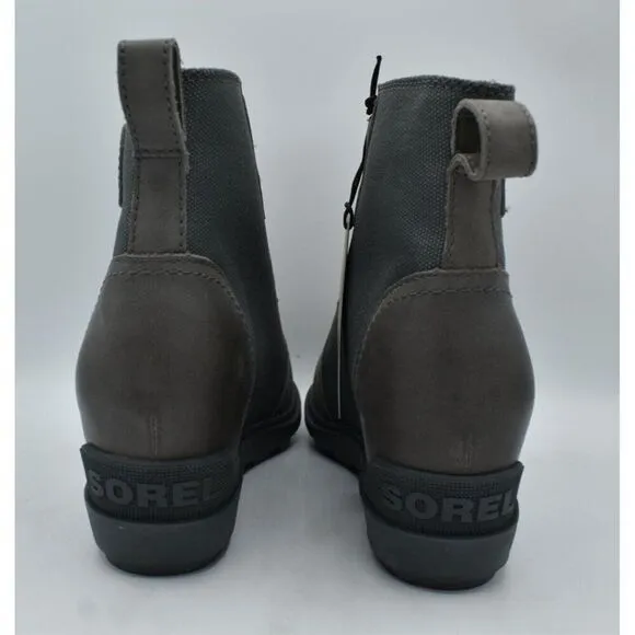 Sorel Women Size 11 Evie II NW Lace Quarry Grill Waterproof Wedge Booties Boots