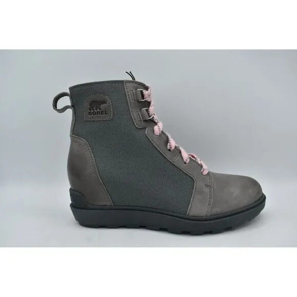 Sorel Women Size 11 Evie II NW Lace Quarry Grill Waterproof Wedge Booties Boots