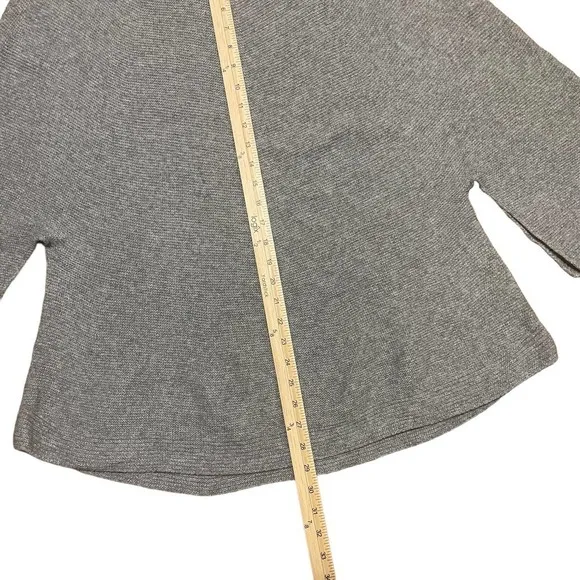 Sori Angela Merino Wool &amp; Cashmere Light Gray Boat Neck Tight Knit Sweater