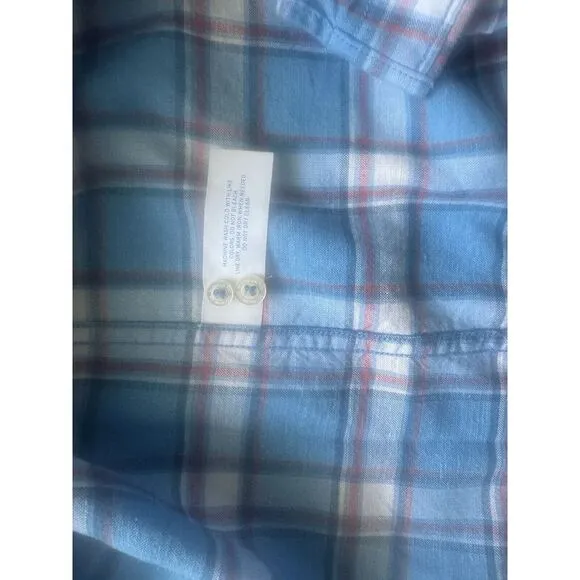 Southern Tide Mens MLS Headland Bay Front Plaid‎ Sport Shirt - Boat Blue/Size M