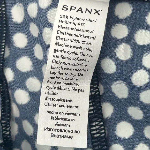 SPANX Navy Painted Dot Sunshine Shorts