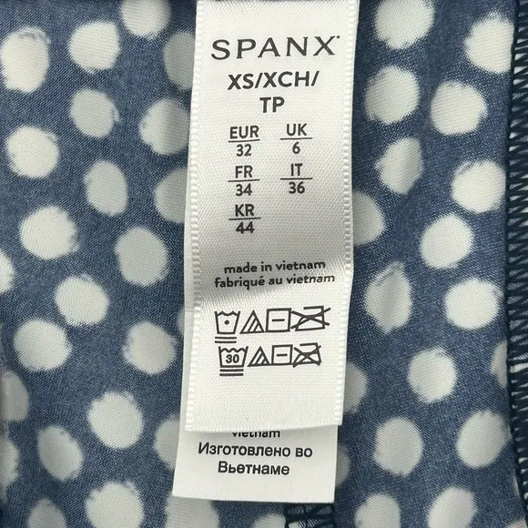 SPANX Navy Painted Dot Sunshine Shorts
