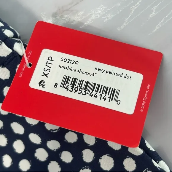 SPANX Navy Painted Dot Sunshine Shorts