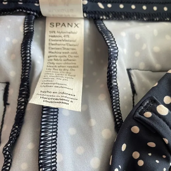 SPANX Sunshine 4” Shorts - Dot Patchwork Midnight Navy NWT