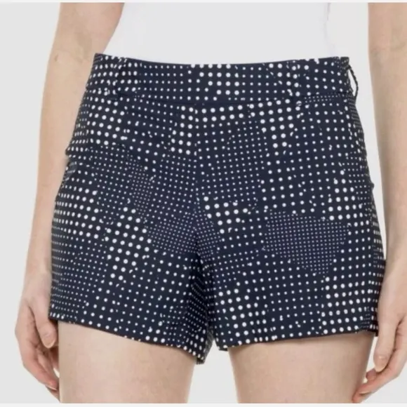 SPANX Sunshine 4” Shorts - Dot Patchwork Midnight Navy NWT