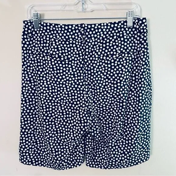Spanx Sunshine Shorts, 10&quot; Navy Printed Dot XS  NWT
