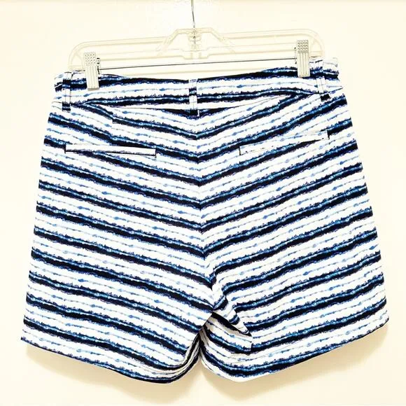 Spanx Sunshine Shorts, 6&quot; Blue Painted Stripe Small NWT