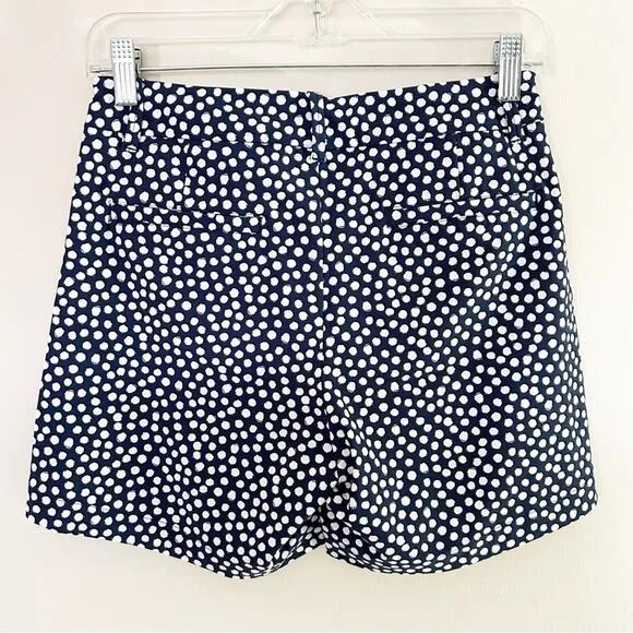 Spanx Sunshine Shorts, 6&quot; Navy Printed Dot XS NWT