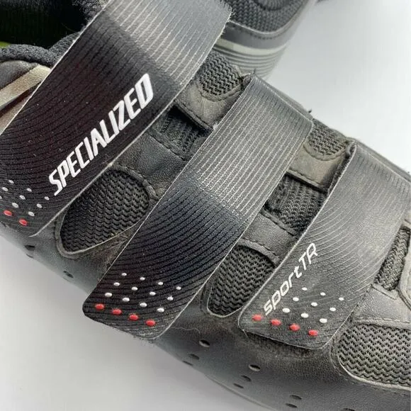Specialized Mens Sport Touring Cycling Shoes Black 6101-5547 Hook And Loop 13 M