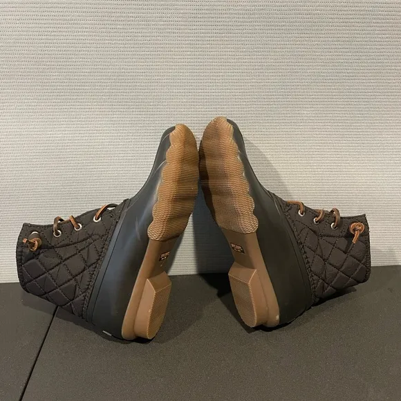 Sperry Black Matte Children Salwater Water Resistant Boots