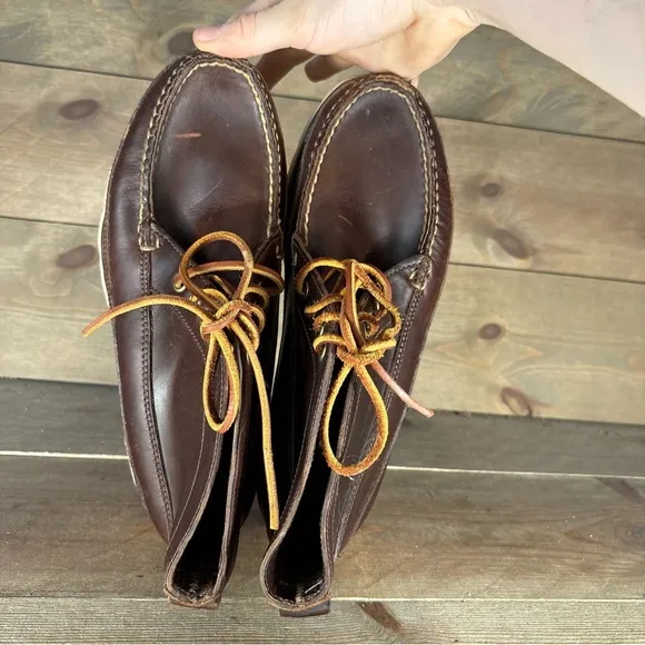 sperry boat chukka mens size 8 shoes brown leather comfort lace up boots