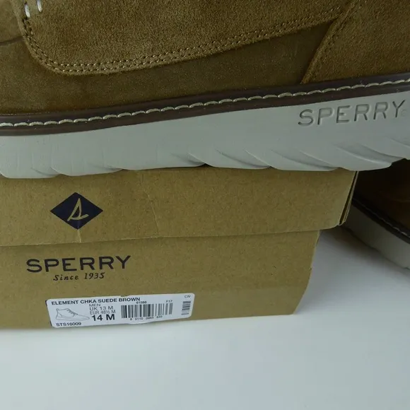 Sperry Element Suede Leather Chukka Boot NIB Tan