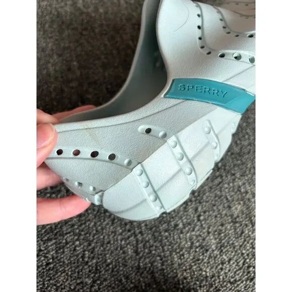 Sperry Light Blue Plastic Slip On Shoes