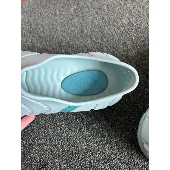 Sperry Light Blue Plastic Slip On Shoes