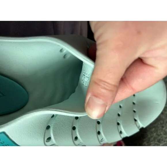 Sperry Light Blue Plastic Slip On Shoes