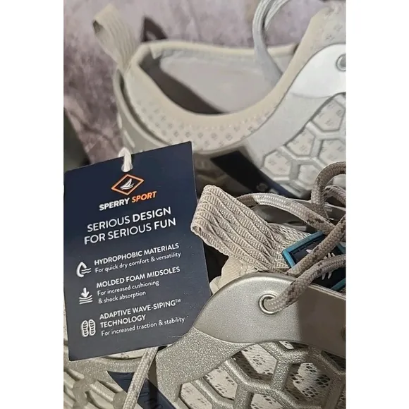 Sperry Mens Gray Sz 12 Wave Rocker Sport Shoes NWT No Box (118)