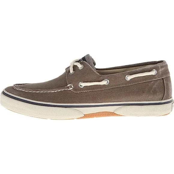 Sperry Men's, Halyard Boat Shoe Chambray Chocolate/TAN 10 M