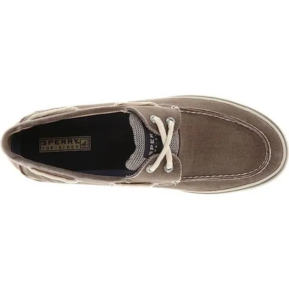 Sperry Men's, Halyard Boat Shoe Chambray Chocolate/TAN 10 M