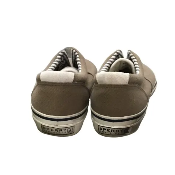 SPERRY- MENS TAN TOP SIDER SLIP ON LACELESS SNEAKER SHOE SIZE 11.5
