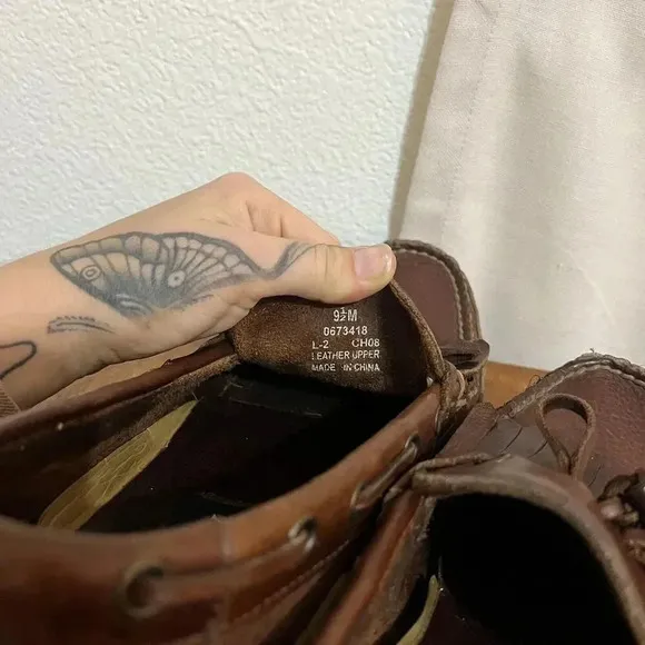 Sperry Top-Sider Gold Cup Brown Leather Tassel Loafers Boat Shoes- Mens Size 9.5