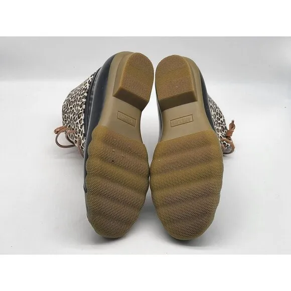 Sperry Top Sider Leopard Print Waterproof Womens Duck Boots STK165468 Size 6M