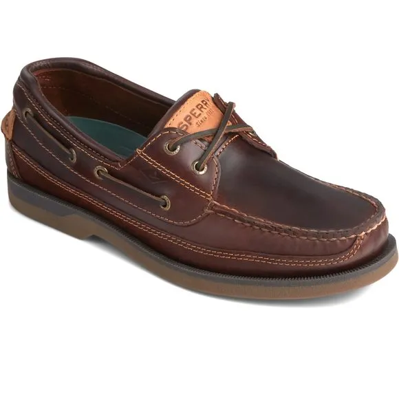 SPERRY TOP-SIDER MEN'S MAKO 2-EYE CANOE MOC AMARETTO SIZE 10.5
