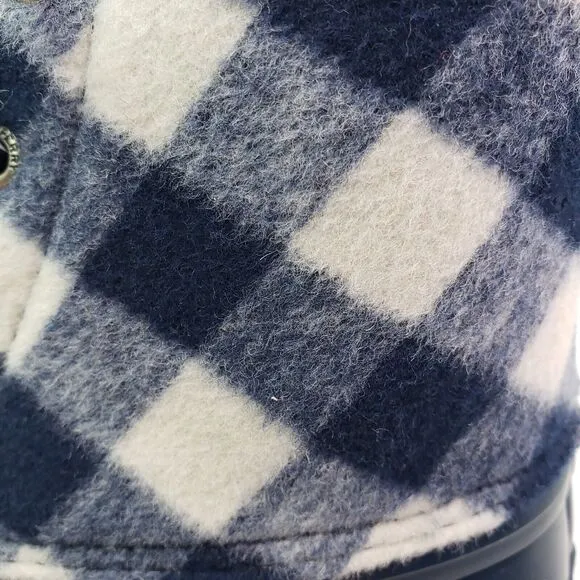 Sperry Top Sider Saltwater Youth Sz 6Y Blue Plaid Wool Waterproof Duck Boot