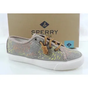 Sperry Top Sider Seacoast Fish Circle Fashion Sneakers Taupe Size 6