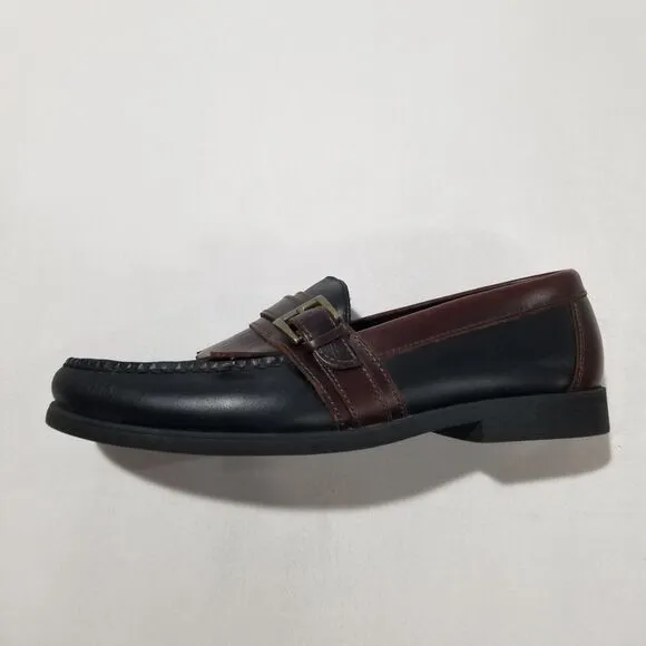 SPERRY Top Sider Shoes Mens 10.5 Tremont Kiltie Black Brown Leather Boat Loafer