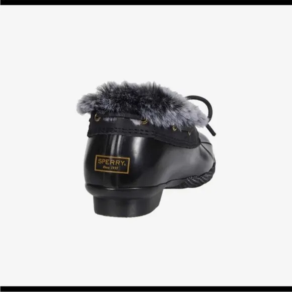 Sperry Women's Black Fur-Lined Shoes