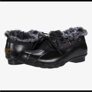 Sperry Women's Black Fur-Lined Shoes