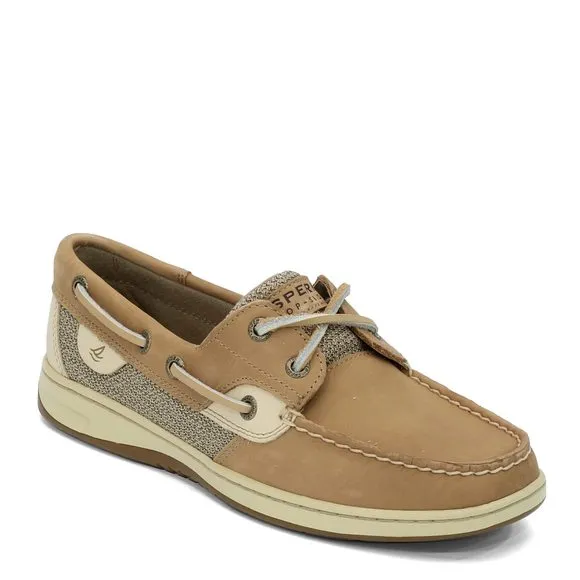 SPERRY WOMENS BLUEFISH BOAT SHOE, LINEN/OAT, 6.5