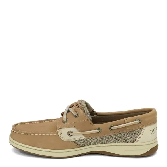 SPERRY WOMENS BLUEFISH BOAT SHOE, LINEN/OAT, 6.5