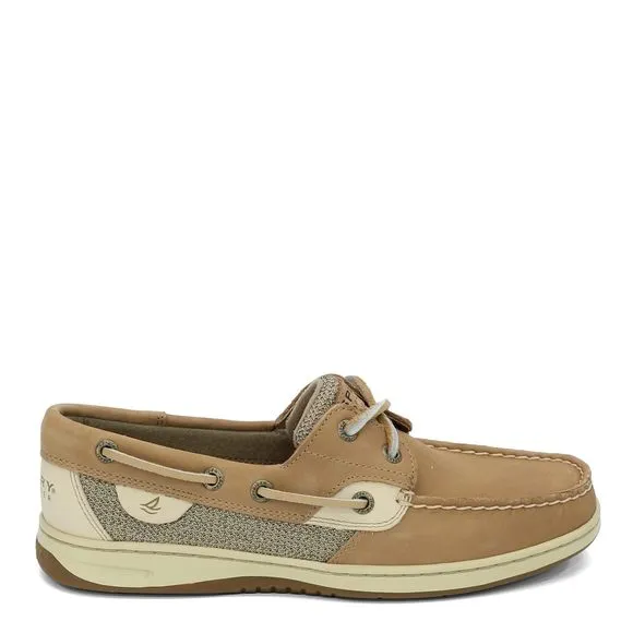 SPERRY WOMENS BLUEFISH BOAT SHOE, LINEN/OAT, 6.5