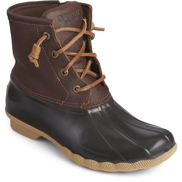 SPERRY WOMEN'S SALTWATER BOOTS, TAN/DK BROWN, 8.5