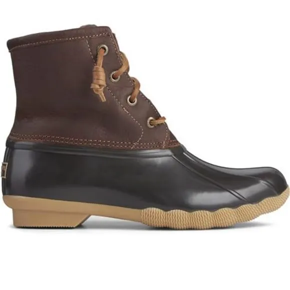 SPERRY WOMEN'S SALTWATER BOOTS, TAN/DK BROWN, 8.5