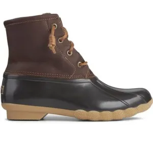 SPERRY WOMEN'S SALTWATER BOOTS, TAN/DK BROWN, 8.5