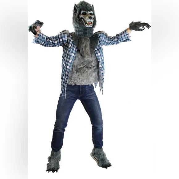 Spooktacular Creations Boy Howling Werewolf Deluxe Costume with Mask, Werewolf