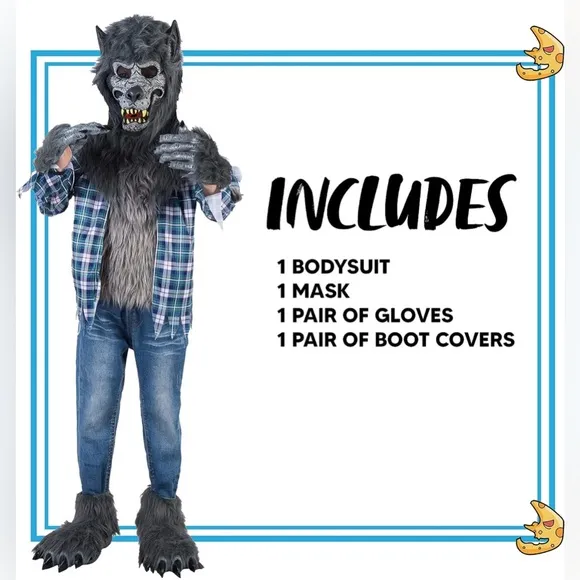 Spooktacular Creations Boy Howling Werewolf Deluxe Costume with Mask, Werewolf