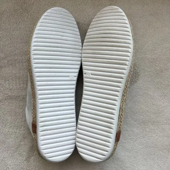 Spring Step Eloya Metallic Silver Leather Espadrille Sneaker EU 40 US 8.5 - 9