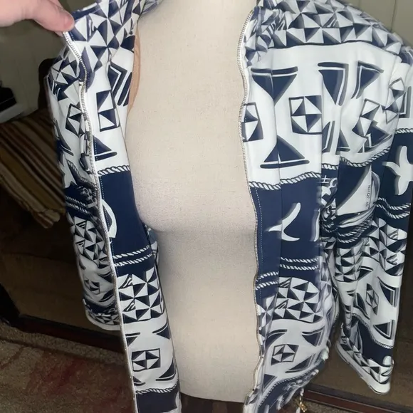 St. John Sport • by Marie Gray • Blue/ White • Large • Sailor Theme • Jacket